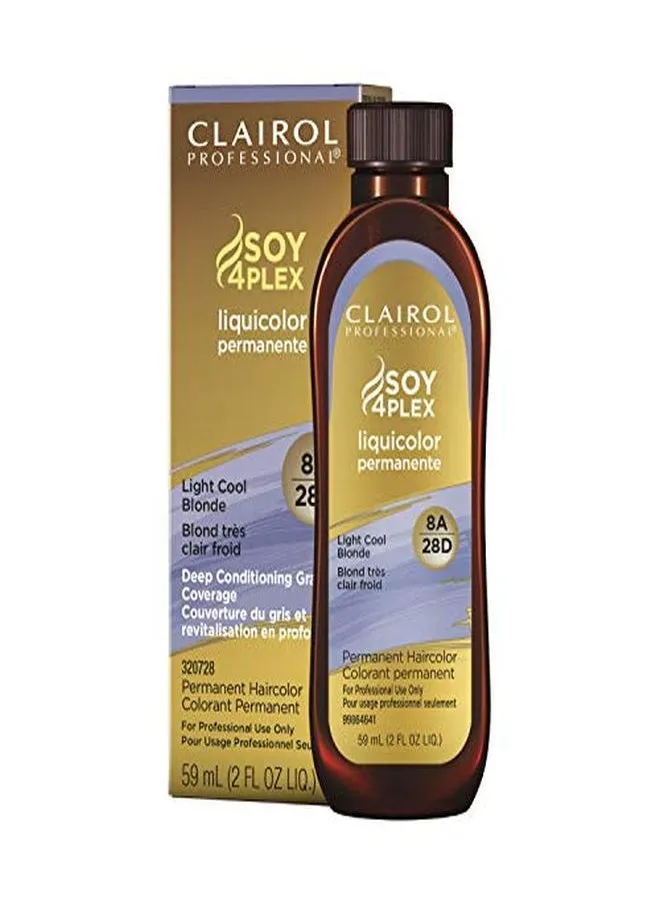 Permanent Liquicolor For Blonde Hair Color, 8A Light Cool Blonde, 2 Oz-1