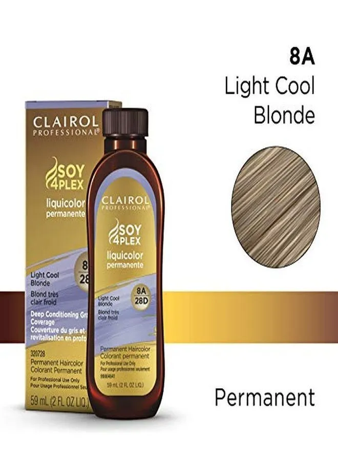 Permanent Liquicolor For Blonde Hair Color, 8A Light Cool Blonde, 2 Oz-2