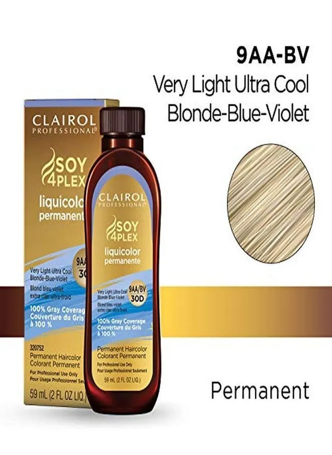 Permanent Liquicolor For Blonde Hair Color, 9Aa-Bv Light Blonde Blue, 2 Oz-2