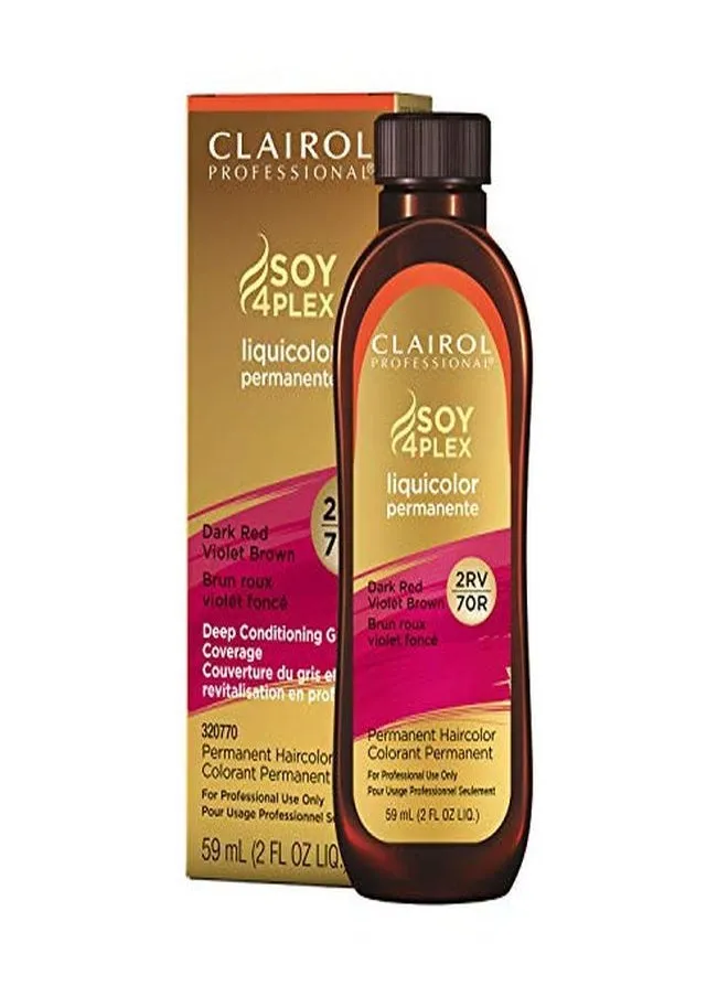 Permanent Liquicolor For Dark Hair Color, 2Rv Dark Red Violet Brown, 2 Oz.-1