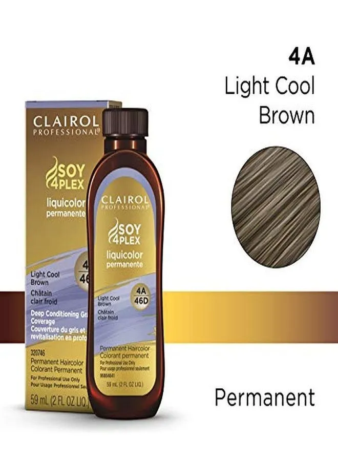 Permanent Liquicolor For Dark Hair Color, 4A Light Cool Brown, 2 Oz.-2