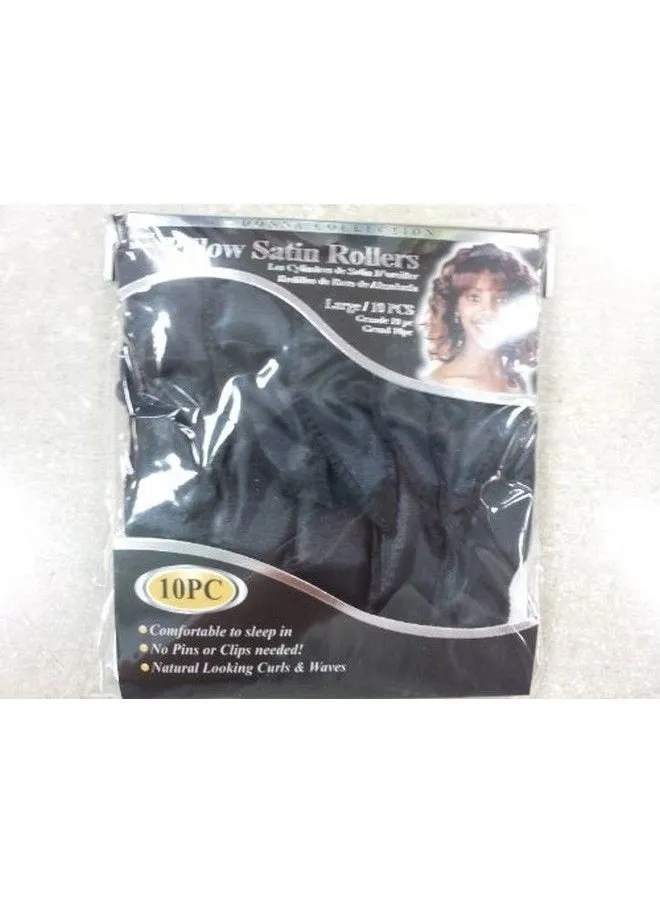 Pillow Satin Rollers Black-1