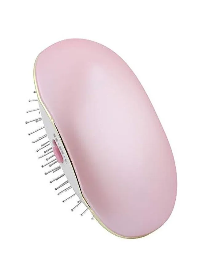 Portable Electric Ionic Hair Brush for Frizzy Hair, Anti-Static Ion Care, Scalp Massage Comb - Pink.-1