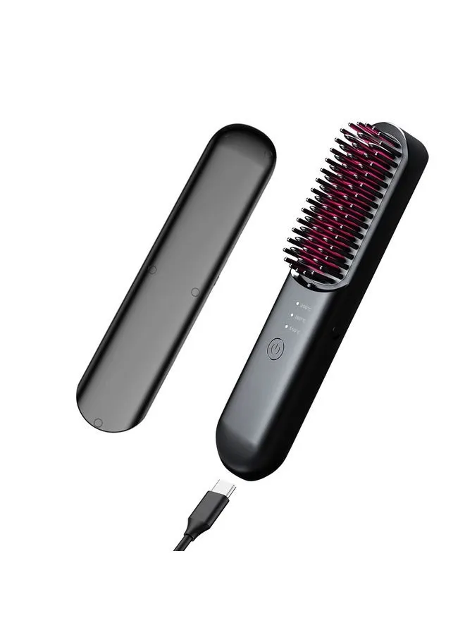 Portable Hair Straightening Brush – Fast Heating, 3 Temperature Settings, 4000mAH battery-1