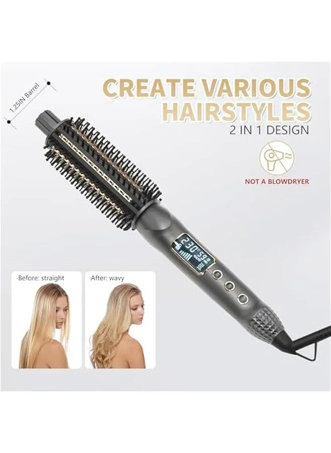 Professional 1.25 Inch Thermal Brush for Short and Long Hair Blowout Styling, Instant Heated Anti-Scald Round Styler-2