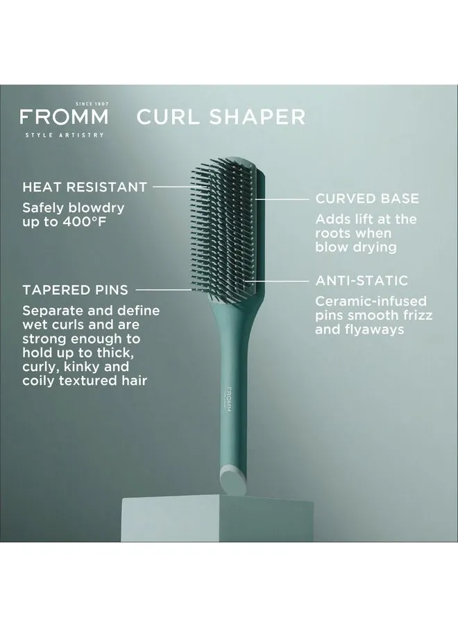 فرشاة تصفيف الشعر الاحترافية Curl Studio Curl Shaper خالية من التجعد لفك تشابك الشعر وفصله وتحديد تجعيد الشعر على الشعر الرطب والجاف السميك والمموج والمجعد أو المتعرج-2