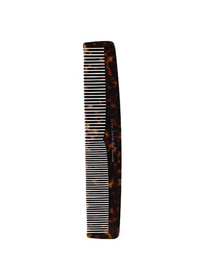 Professional Handmade Regular Large Hair Dressing Comb All Purpose Fine Tooth Crafted for Daily Grooming n Styling 22.5Cm_Shell Black-1