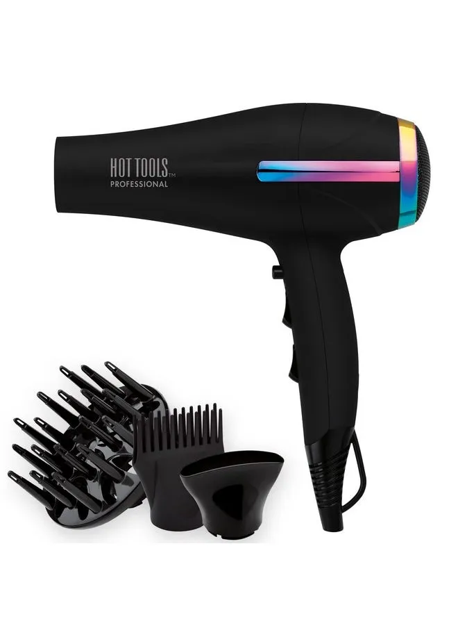 Professional Rainbow Turbo Ceramic Hair Dryer ; 1875W Powerful And Quiet Blowouts-1