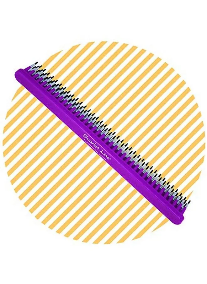 Professional Three Row Styling n Detangling Wet Hair CombTame n Tease Hair Comb For Men n Women Hair Back Coming_Purple-1