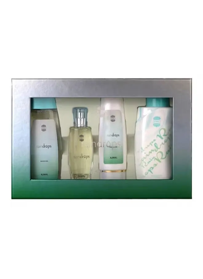 طقم هدايا رين دروبز (Raindrops Spray 50ml, Raindrops Body Lotion 100ml, Raindrops Shower Gel 200ml & Raindrops Powder 100gm)-2