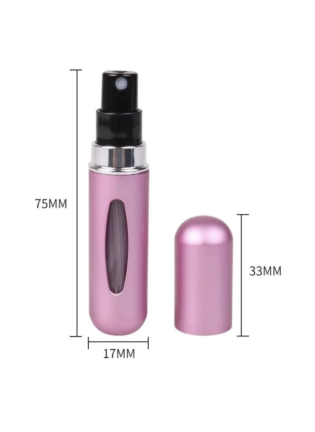 Refillable Portable Perfume Bottle Mini Spray Bottle Travel Perfume Sprayer Travel Sprayer Perfume Spray Bottle Pink Color-2