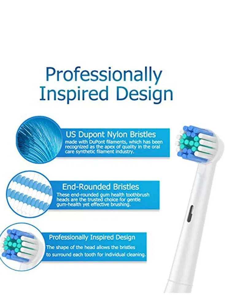 استبدال رؤوس فرشاة الأسنان متوافقة مع Braun Oral b 7000 /Pro 1000  / 9600  /5000  /3000  /8000/عبقري وفرشاة الأسنان الكهربائية الذكية، 16 قطعة-2