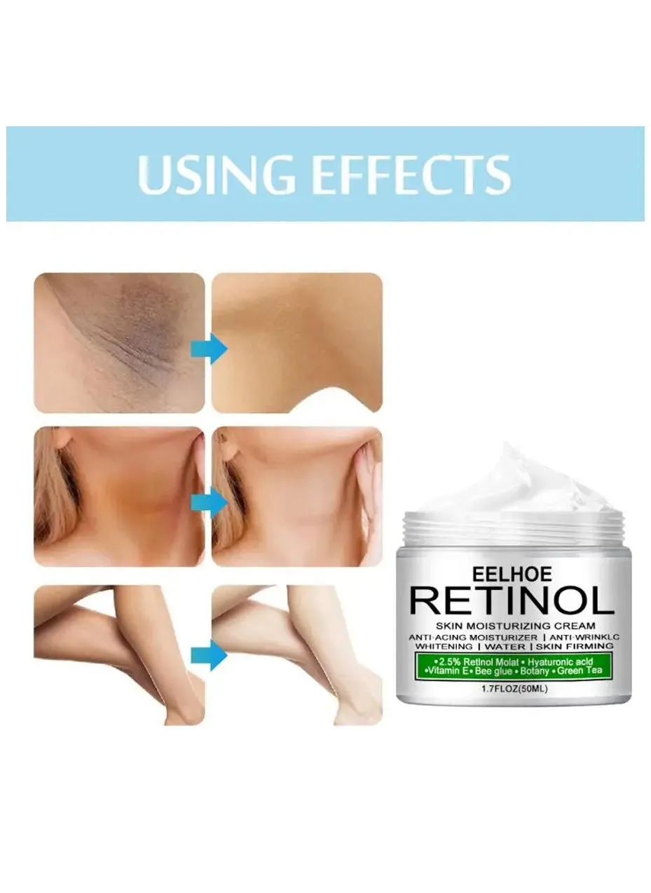 كريم مبيض للوجه والجسم بالريتينول. كريم متعدد الاستعمالات لتبييض البقع السوداء وسيروم مصحح للون بشرة منطقة الابط والركبتين والكوعين والمناطق الحساسة-2