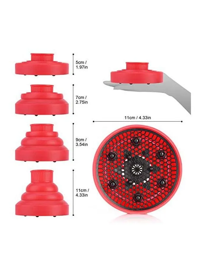 موزع هواء قابل للسحب لمجفف الشعر أحمر وأسود-2