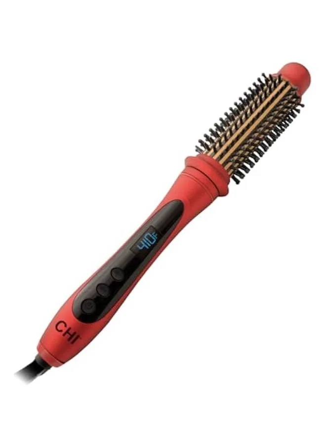 Round Brush with Tourmaline Ceramic Technology, Enhances Hair Shine, Reduces Frizz, Adjustable Temperature Control, Automatic Shut-Off Feature, 1.25 Inch Barrel, Ruby Red-1