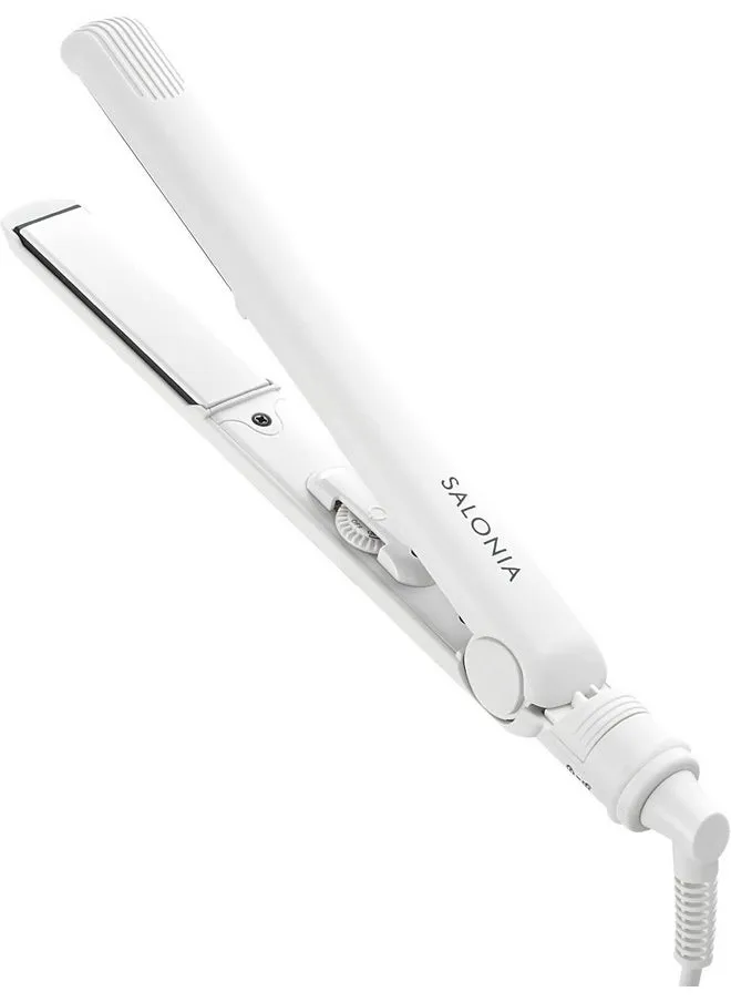 Salonia Salo Nia Double Ion Super Straight & Curl Hair Iron Pro Specification Of 230 ℃ Sl004Sw White-1