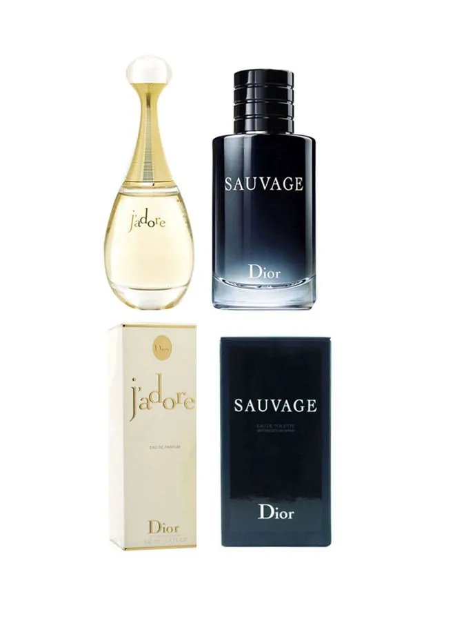 طقم EDP سوفاج آند جادور Sauvage (100), J'Adore (100)ملليلتر-2