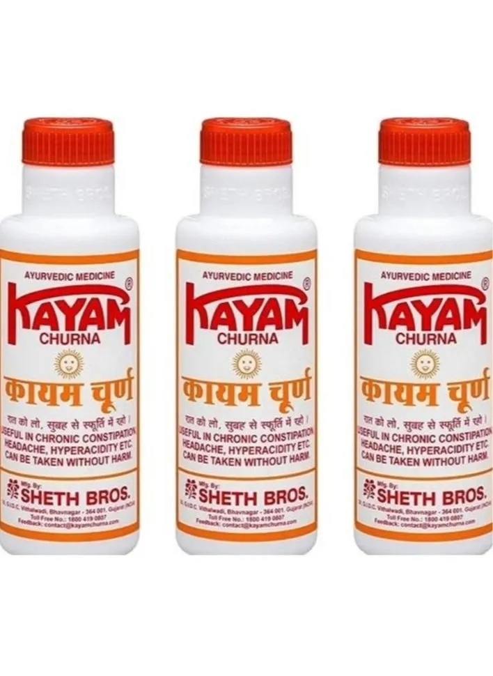 Sheth Bruce Kayam Chuna Herbes d'Inde par RSN Inc 100 grammes (paquet de 3)-1