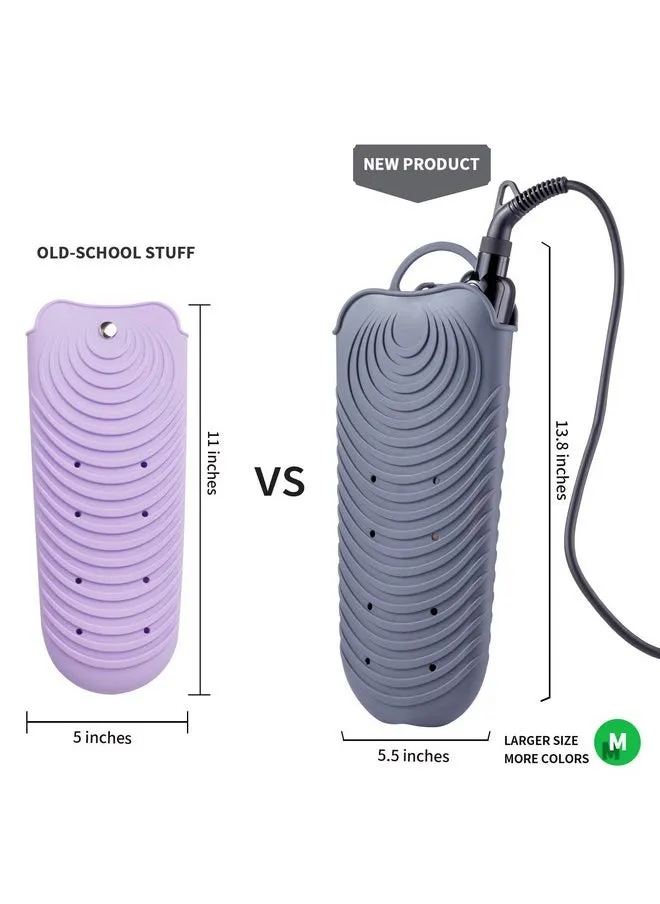 حامل حصيرة من السيليكون المقاوم للحرارة لأدوات الشعر المسطحة (رمادي)-2