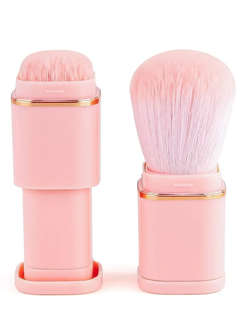 Single Head Portable Retractable Makeup Brush, Retractable Kabuki Makeup Brush, Portable Powder Foundation Sunscreen Brush, Suitable for Blush, Bronzer, Travel Face Cosmetic Brush-1