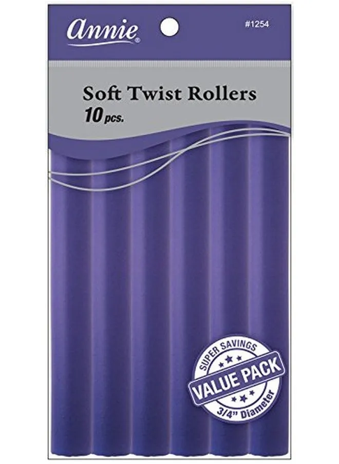 Soft Twist Rollers Purple 7 Inch 10 Count-1