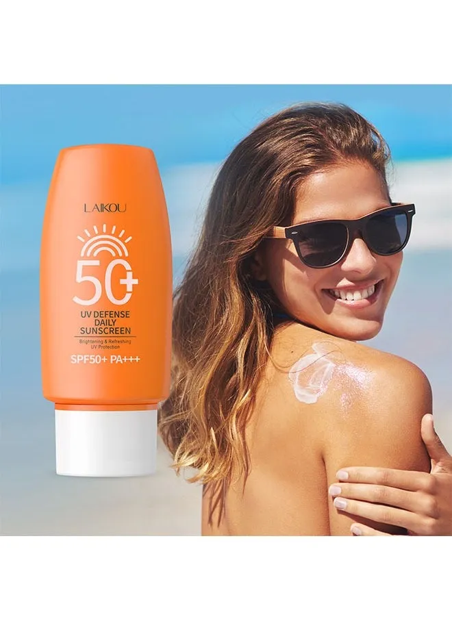 SPF50 + كريم تبييض واقية من الشمس المنعش-1