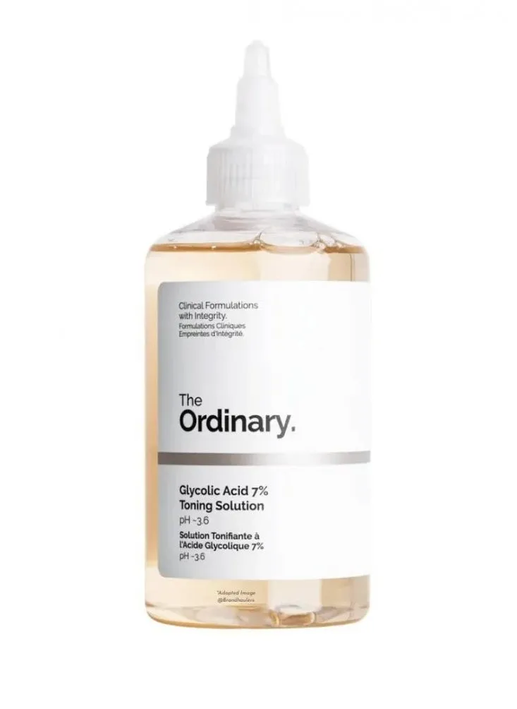 محلول تونر حمض الجليكوليك 7% من The Ordinary وكريم QV لتجديد البشرة للبشرة الجافة-2