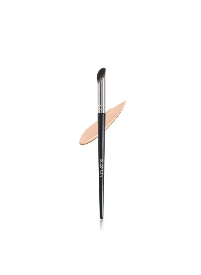 Under Eye Concealer Brush By Enzo Ken Small Nose Contour Brush Mini Angled Concealer Brushes For Dark Circles Puffiness Face Eyebrow Puffy Eyes Mature Skin Liquid Foundation Cream Blending (8Sblack)-1