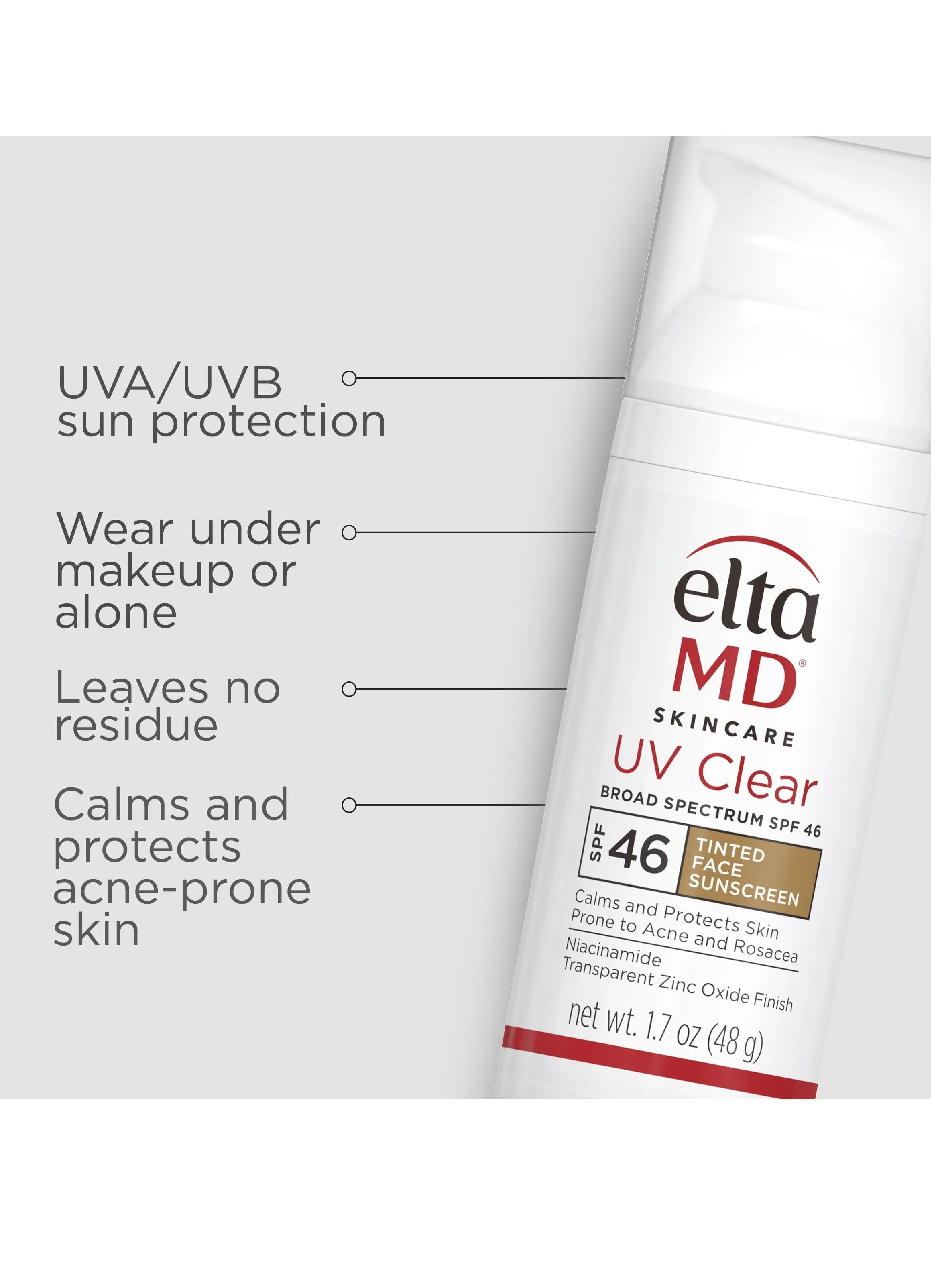 UV Clear Facial Sunscreen SPF 46 - Tinted for Unisex-2