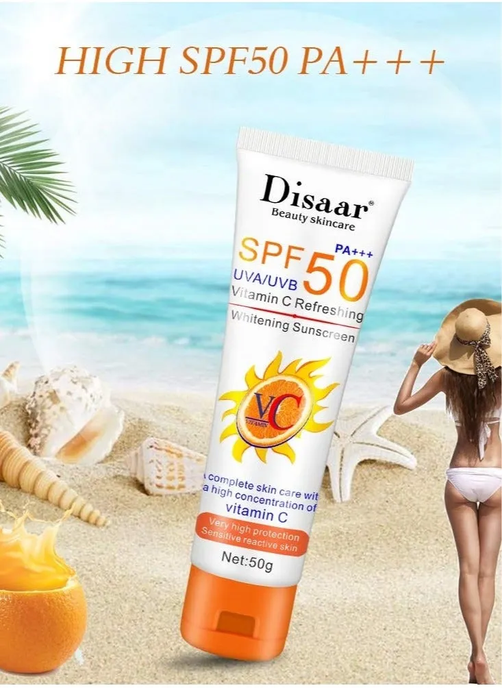 فيتامين ج مستحضرات الوقاية من الشمس العضوية SPF 50 مستحضرات وقاية من الشمس فورية عالية الحماية 50 جم-1