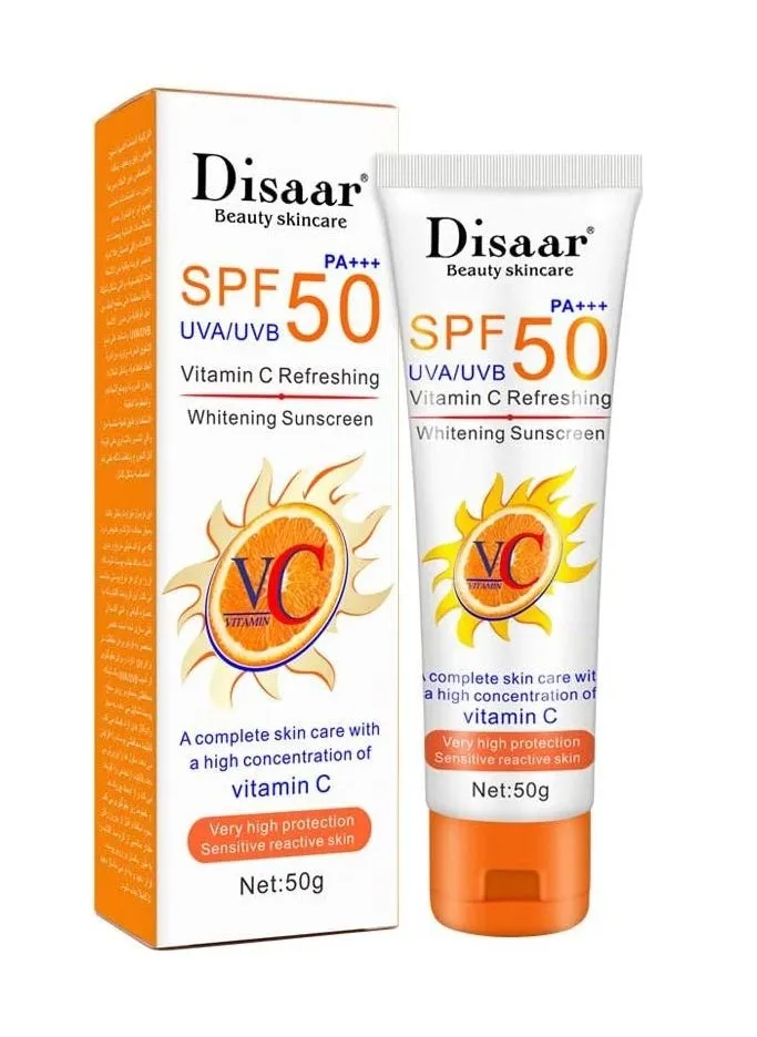 مستحضر واقٍ من الشمس منعش يحتوي على فيتامين C ومزود بعامل حماية من الشمس SPF 50 PA+++ 50جم-1