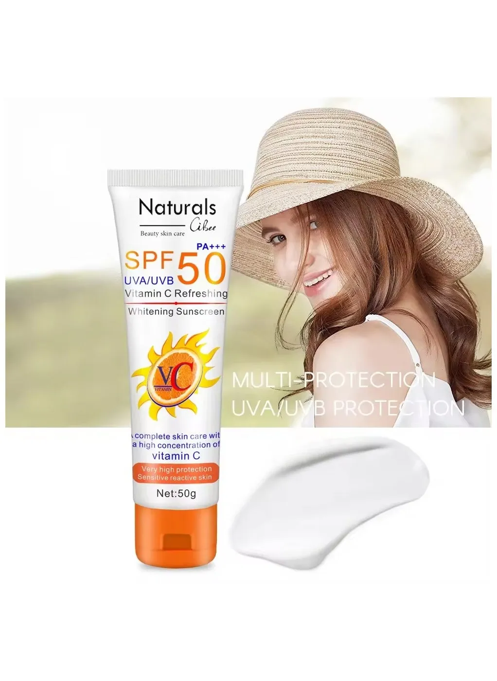 كريم واقي شمس مع فيتامين سي 50 جرم بعامل حمايه 50SPF-2