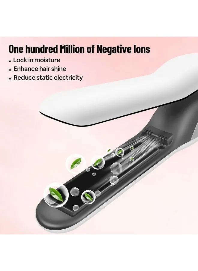 مكواة فرد الشعر وتجعيد الشعر اللاسلكية من فوجا بلس أيونية، مكواة فرد الشعر المسطحة مع طلاء سيراميك سريع التسخين، مكواة فرد الشعر للسفر وقابلة لإعادة الشحن عبر USB-2