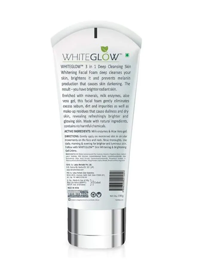 رغوة تبييض البشرة 3 في 1 من Whiteglow™ لتنظيف الوجه بعمق-2