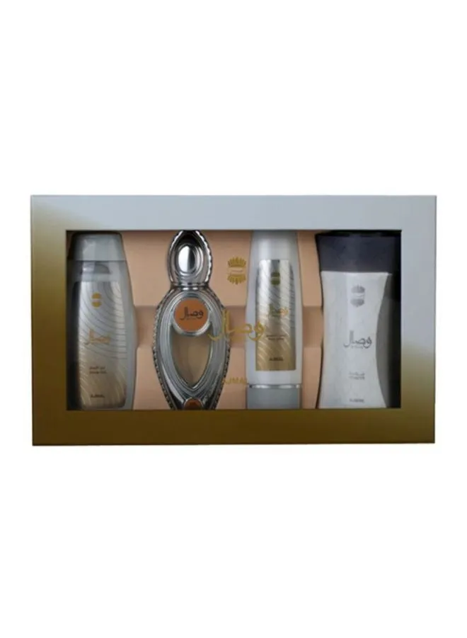 طقم هدايا وصال EDP (50ml), Shower Gel (200ml), Body Lotion (100ml), Powder (200جرام-2