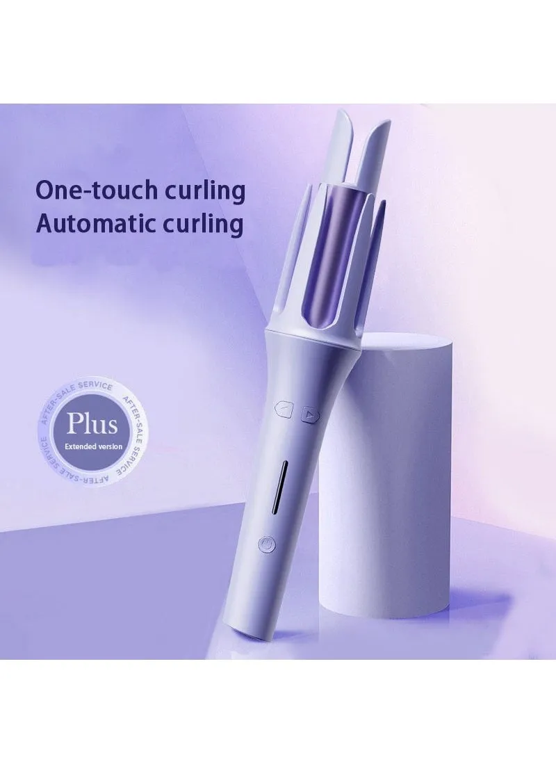 Women's Automatic Curling Iron, Long-lasting Styling, One-button Automatic Large Wave Curl Barrel with Ceramic Glaze Coating, Suitable for All Kinds of Curly Hair (32mm,Purple)-1