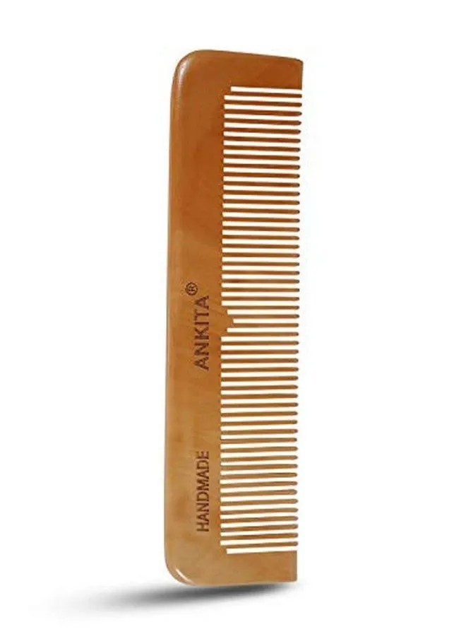 Wood Hair Combs for Curly Hair No Static Wooden Hair Comb With Rounded Handle for Men Women and Kids-1